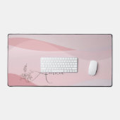 Wave pastel roze rose kleur gradiënt bloemnaam bureaumat (Keyboard & Muis)