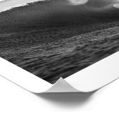 Wave poster Black White (Hoek)