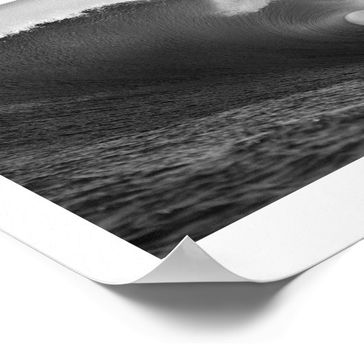 Wave poster Black White (Hoek)