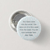 Wave Quote Alan Watts Philosophy Mandala Introvert Ronde Button 3,2 Cm (Voorkant /achterkant)