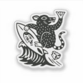 Wave Rat Shaka Funny Sticker (Devant)