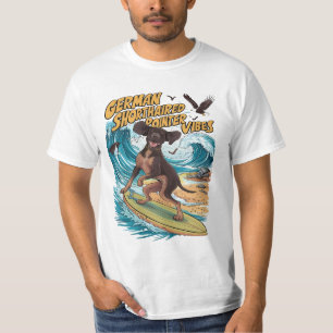Wave Rider Duitse kortharige aanwijzer Surfen T-shirt