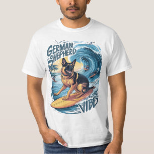Wave Rider: Een Duitse herder surfen T-shirt