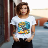 Wave Rider Miniatuur Schnauzer Honden Epic Surfen T-shirt