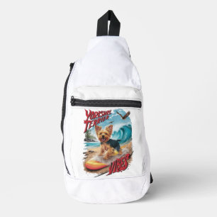 Wave Rider Yorkshire Terrier Surfen Pup Sling Bag