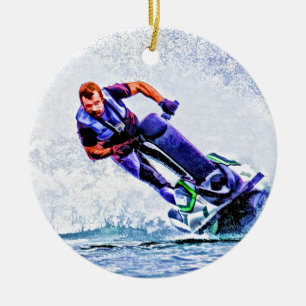 Wave Runner Spray Keramisch Ornament