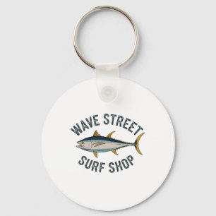 Wave Street Surf Shop Geelvin Tuna Grafische Vis Sleutelhanger