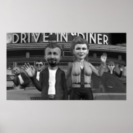 Wave to the Camera - Small Poster