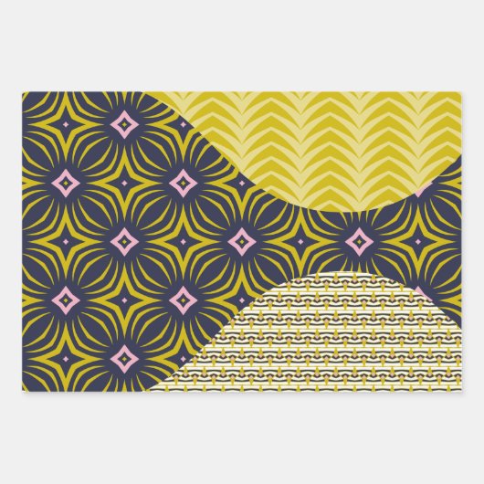 Wave Tri-Pattern Set van inpakpapier (Voorkant)