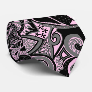 Wave Trip Floral Paisley, met één zijde bedrukt Stropdas