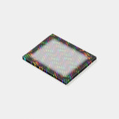 Wave Twists Hot Rainbow Gem Mosaic Artwork Post-it® Notes (Schuin)