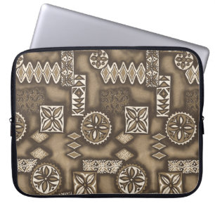 Wave Warrior Hawaiian Tapa Neopree Wetsuit Laptop Sleeve