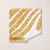 Wave Zee Gold Glitter Boho Popular Collectie Bad Handdoek (Wasdoekje)