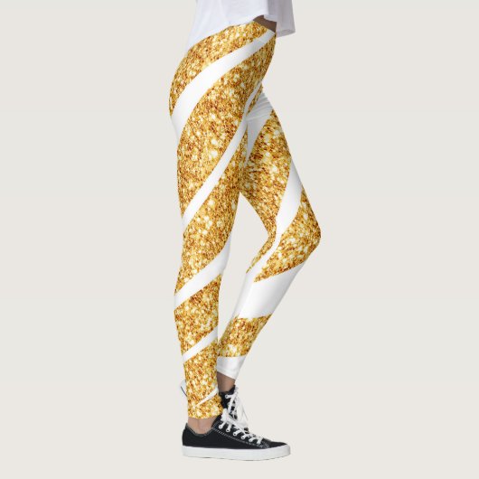 Wave Zee Gold Glitter Boho Popular Collectie Leggings (Rechts)
