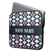Waveblauw laptop Hoesje Sleeve (Voorkant Links)