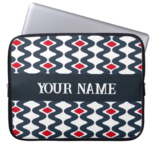 Waveblauw laptop Hoesje Sleeve (Voorkant)