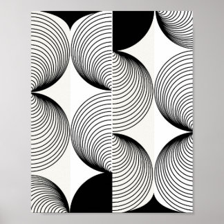 Waveforms of Circles : Poster d'art Abstrait moder