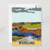 WAVELAND MS, carte postale Vintage (Devant / Derrière)