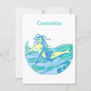  Waveriding Mermaid Thunder_Cove Briefkaart