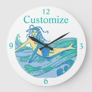  Waveriding Mermaid Thunder_Cove Grote Klok