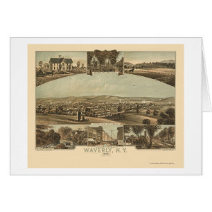 Waverly, carte panoramique de NY - 1881