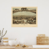 Waverly, NY Panoramic Map - 1881 Poster (Keuken)