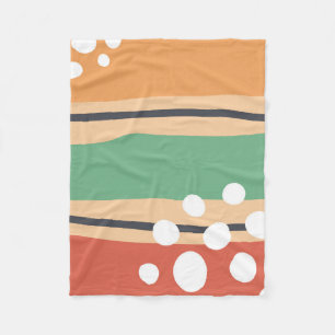 Waves abstracte boho artwork fleece deken