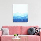 Waves Abstracte minimalistische compositie Canvas Afdruk (Insitu (Woonkamer))