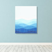 Waves Abstracte minimalistische compositie Canvas Afdruk (Insitu (Houten vloer))