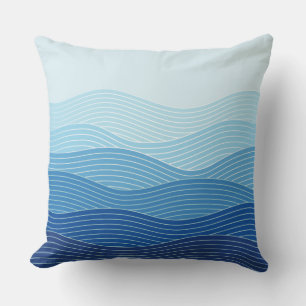 Waves Abstracte minimalistische compositie Kussen