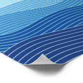 Waves Abstracte minimalistische compositie Poster (Hoek)