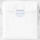 Waves Ahoy Custom Ronde Sticker (Tas)