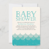  Waves Beach Baby shower Invitation Kaart (Voorkant)