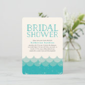 Waves Beach Bridal Shower Invitation Kaart (Staand voorkant)
