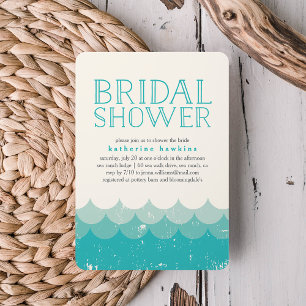 Waves Beach Bridal Shower Invitation Kaart