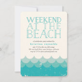  Waves Beach Weekend Getaway-uitnodiging Kaart (Voorkant)