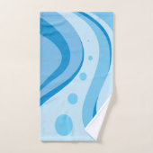 Waves bleu abstract (Serviette à main)