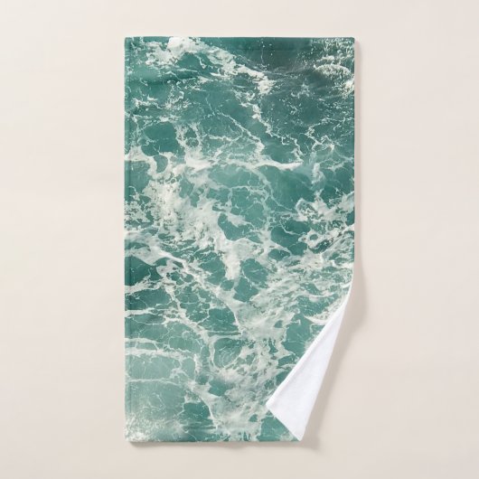 Waves Blue Green (Serviette à main)