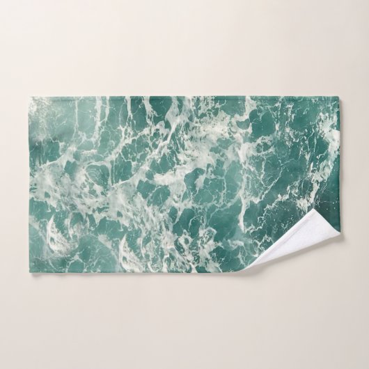 Waves Blue Green (Serviette à main)