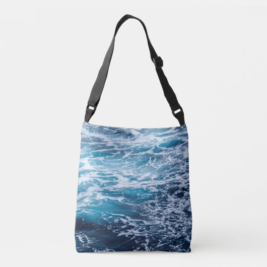 Waves Blue Ocean Summer Beach Crossbody Tas (Achterkant)