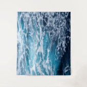 Waves Blue Ocean Summer Beach Wandkleed (Voorkant)