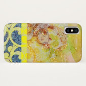 WAVES / Bright Gele Blauwe Zwemelen in gouden Spar Case-Mate iPhone Case (Achterkant (horizontaal))