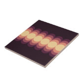 Waves design in beige, roze en paarse kleuren tegeltje (Zijkant)