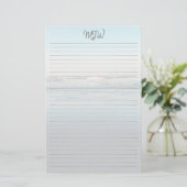 Waves die in gebondenkt papier voor monogrammen dr (Staand voorkant)