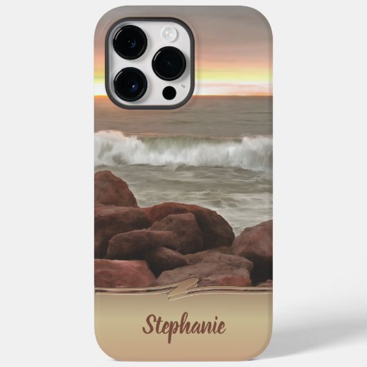 Waves en Boulders 0893 Case-Mate iPhone Case (Achterkant)