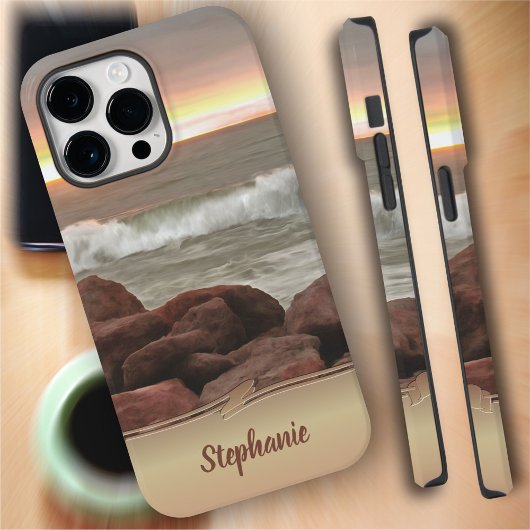 Waves en Boulders 0893 Case-Mate iPhone Case