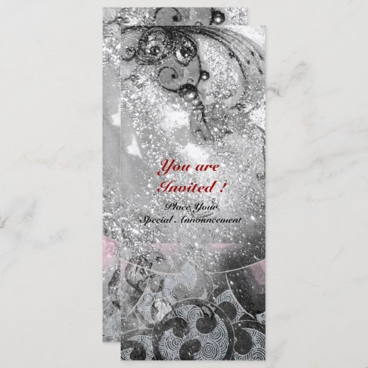 WAVES felle champagne metallic, zwart, sparkles Kaart (Voorkant / Achterkant)