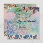 WAVES, felrode violette, roze goudsparken Kaart (Voorkant / Achterkant)