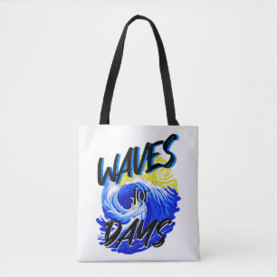 Waves for Days, Strandleven, Ocean Lover Art Draagtas