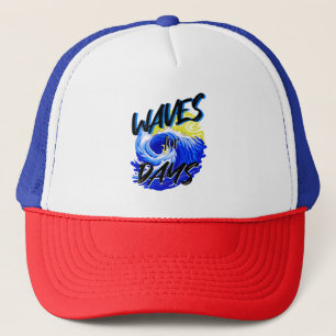 Waves for Days, Strandleven, Ocean Summer Love Trucker Pet